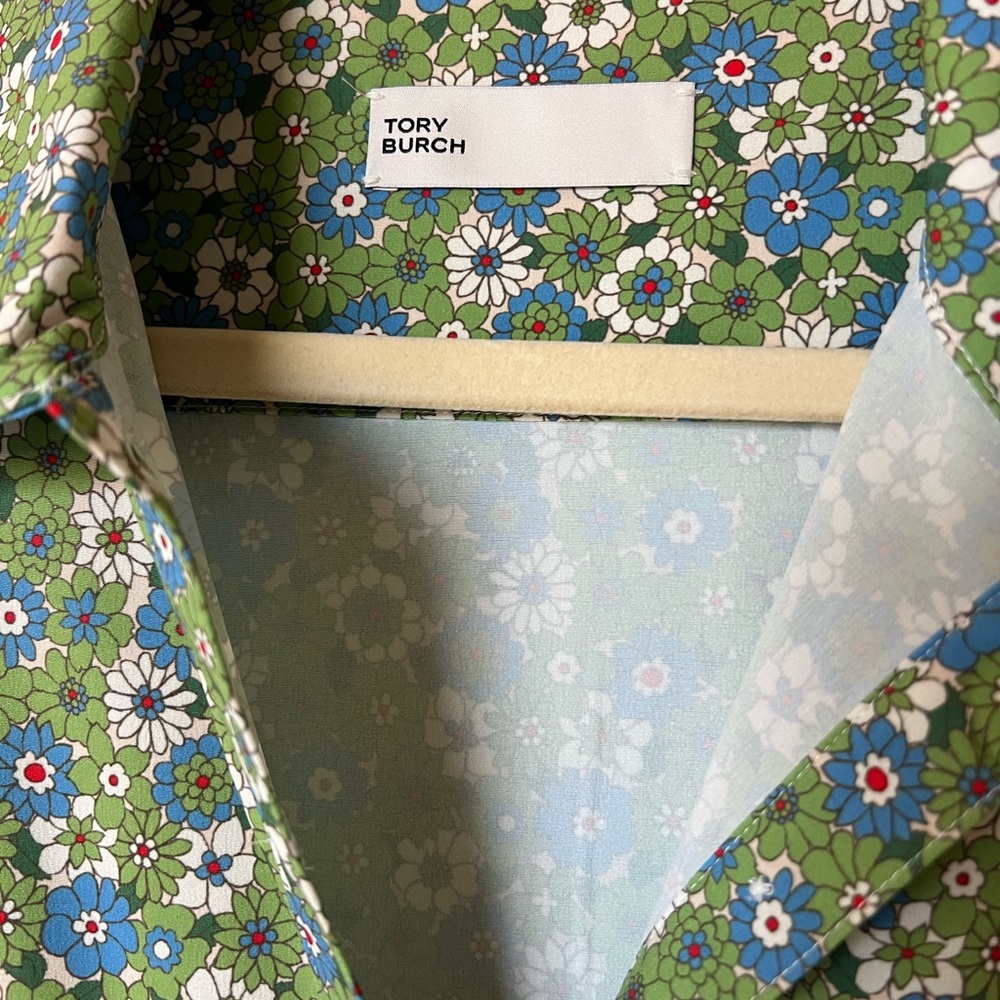 Tory Burch Green and Blue Floral Golf Dress - Picture 2 of 5